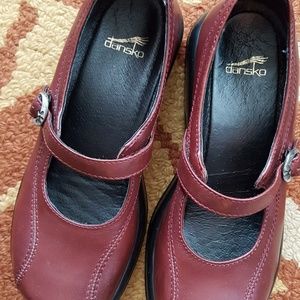 Dark Red Dansko clogs